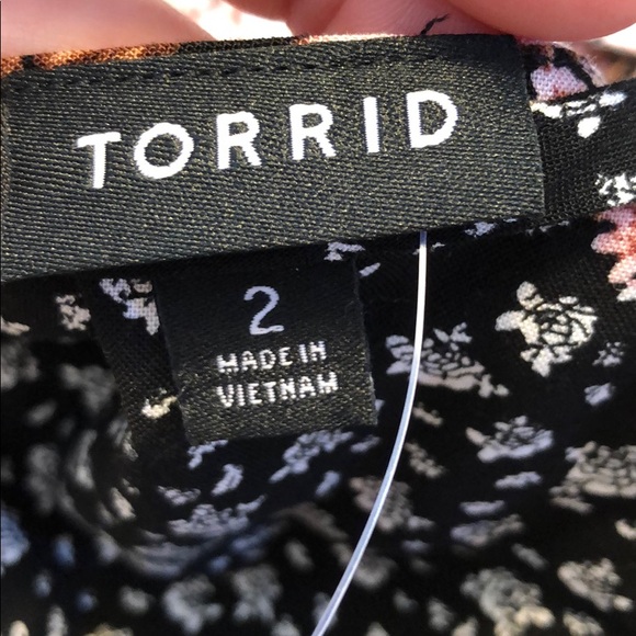 TORRID NWT scarf print challis midi dress size 2x - Picture 7 of 10